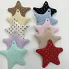 Nuevo accesorio de pentagrama de lunares de 6 CM material para joyería DIY hecho a mano decoración de llavero colgante de estrella de lunares