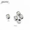Liga de prata antiga YuenZ pulseira diy com contas material para contas padrão conta com furo grande acessórios 8 * 8MM R30