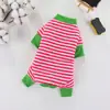 Ropa de invierno acolchada nueva y vacía para mascotas de cuatro patas, ropa de invierno a rayas frescas para perros, en stock, venta al por mayor