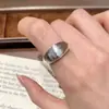 Anillo dulce y exquisito en forma de corazón para mujer, lujo ligero, moderno, versátil, personalizado, apilable, anillo abierto ancho, popular en redes sociales, adecuado para el dedo índice