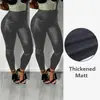 Calças de couro PU transfronteiriças estilo ins feminino leggings sexy femininas calças de couro brilhantes europeias e americanas justas ao quadril casa noturna PK07
