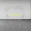 Comércio Exterior Fundo Quadrado Camada Dupla Coração Arco de Balão para Casamento Arco Quadrado de Ferro Layout de Pátio Externo Suporte de Casamento