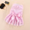 Vestido Listrado Borboleta para Pets, Roupa Leve de Primavera/Verão para Gatos e Cachorros, Adequado para Buldogues Franceses, Corgis, Cães Teddy, Poodles