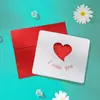 Tarjeta de felicitación creativa con sobre Día de San Valentín Acción de Gracias Tarjeta de felicitación de festividad empresarial Floristería Tarjeta con mensaje de bendición Tarjeta pequeña de agradecimiento