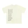 Marca de Nicho de Moda Rhude Verano Nueva Bandera de Corona Streetwear Retro Holgada Camiseta de Cuello Redondo de Manga Corta para Hombres y Mujeres