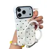 Colgante de nube de lunares, adecuado para fundas de teléfono Apple 18 Pro Max, estilo coreano, para niñas, con un diseño sofisticado y minimalista