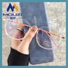 Gafas distintivas transparentes con montura anti-luz azul, estilo coreano sencillo, gafas sencillas, montura redonda para mujer, retro, montura para gafas ópticas para miopía