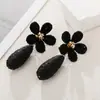 Brincos de Flor de Ráfia Mais Vendidos no Exterior, Brincos de Gota Tecidos à Mão, Moda Primavera e Verão, Estilo Exagerado de Resort à Beira-Mar