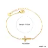 Pulsera Estilo INS Europeo y Americano Moderna Nicho Estilo Frío Cruz Ancla Todo-partido Circonita Acero Inoxidable Pulsera para Mujeres