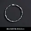 Pulseira Transfronteiriça de Aço Titânio para Homens, Não Desbota, Luxo Leve, Sensação de Alto Padrão, Joia Versátil Hip-Hop, Acessórios Retro Simples e Únicos para Mulheres