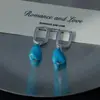 Pendientes de Imitación Turquesa Estilo Étnico Retro Personalizados Diseño de Nicho Pendientes de Lujo Ligero Alto Temperamento Venta al por Mayor