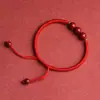 Pulsera de Hilo Rojo de Cinabrio Natural al por Mayor para Mujer, Cuentas Budistas del Año Zodiacal, Joyería Tejida a Mano para Hombres y Mujeres