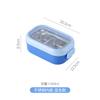 Lonchera para Estudiantes de Estilo Japonés con Compartimentos de Acero Inoxidable 304 Lonchera de Plástico para Trabajadores de Oficina con Cubiertos Lonchera para Ensalada