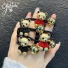 Estilo coreano Bonito Urso Cabelo Corda Menina Simples Anel de Cabelo ins Cyber Popular Alta Elástica Durável Borracha Tendão Bola Cabeça Corda