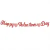 Feliz Día de San Valentín Feliz Día de San Valentín Bandera de Letra Inglesa con Purpurina Decoración de Fiesta con Purpurina