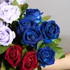 Flor de rosa artificial individual tela de seda flor falsa decoración, flor de seda, flor eterna, ramo de flores secas, flor artificial decoración del hogar