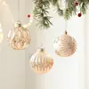 Bola de Color Champaña de 8 cm de Gama Alta Lujo Accesible Polvo Pegajoso Polvo Dorado Bola Electrochapada Decoración para Árbol de Navidad Colgante Decoración Colgante Bola Colgante