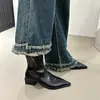 Botas para Mujer Tallas Grandes 41 a 43 Extra Anchas Primavera/Otoño 2026 Nuevas Botas Cortas Adelgazantes Punta Fina Botas de Tacón Alto Martin