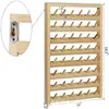 Suporte de Carretel de Madeira Montado na Parede Fio de Costura Fio Encerado Armazenamento de Carretel de Linha Suporte para Bolas de Linha Suporte de Armazenamento Suporte para Perucas