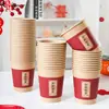 Vasos de Papel Desechables para Bodas, Extra Gruesos, a Prueba de Fugas, Vasos para Té para Uso Doméstico, Venta al por Mayor por Caja