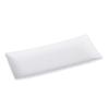 Vajilla de melamina blanca, plato de restaurante, plato de cena de resina, restaurante comercial, plato largo rectangular para rollo de carne de res.