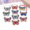 Pendente de Animal Borboleta Esmaltado Colorido Impresso em Liga de Metal Transfronteiriço Acessórios para Pulseira Colar Chaveiro DIY