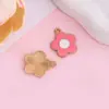 Accesorios de Joyería de Aleación Esmaltada DIY Colgantes Pequeños de Plumeria Coloridos Dijes Accesorios de Flor para Collar Pulsera Hechos a Mano