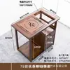 Mesa de Té Pequeña Desmontable al por Mayor Carrito de Té Mesa de Té Madera Maciza Hogar Sala de Estar Balcón Bandeja de Té Estante de Almacenamiento de Agua para Té