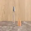 Botella de Vidrio Transparente con Tapa de Madera y Bola Rodante, 10ml, Botella de Muestra Portátil de Gama Alta, Acero Inoxidable