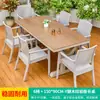 Conjunto de Mesa e Cadeiras de Rattan Mojia para Exterior para Pátio, Varanda, Vila e Jardim, Combinação de Mesa e Cadeiras de Jantar de Lazer, À Prova d'Água e Resistente ao Sol