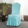 Venta caliente al por mayor encaje elástico boda hotel banquete fiesta concierto uso falda solar funda de silla