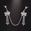 Clip de Seno con Borla de Lazo de Diamante Completo para Nuevo Producto Transfronterizo Cadena Corporal Sexy de Perlas Moda Europea y Americana