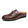 Nuevas Chanclas de Verano 2025 para Hombre Baotou Talla 38-47 Transfronterizas Talla Grande Chanclas Perezosas con Hebilla de Caballo