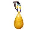 Red social transmisión en vivo suministro drenaje regalo segunda generación ámbar cera de abeja vieja colgante gota de agua suéter collar joyería de cuello para hombre y mujer venta al por mayor