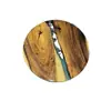 Mesa Redonda de Madera de Nogal Sudamericano y Resina Epoxi de Venta Caliente al por Mayor, Precio Directo de Fábrica, en Stock, Lista para Enviar