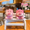 Llavero de Oso Rosa Afelpado Colgante de Muñeco de Oso Rosa de Dibujos Animados Accesorios para Mochila Escolar de Niña Regalo Creativo Venta al por Mayor