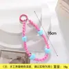 Nova Bolsa de Corrente com Contas em Formato de Coração Pingente DIY Chaveiro Estilo Fresco para Meninas Acessório de Corrente Suspensa Anti-Perda para Câmera