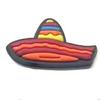 Série de comida mexicana sapatos com furos sapatos flor acessórios diy sapatos de jardim fivela de pulseira fivela decorativa fivela de sapato de borracha macia pvc