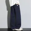 Nova coleção de outono: calças compridas masculinas de corte reto, modelagem solta, estilo Hong Kong, tendência casual americana, feitas de algodão