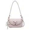 Bolsa Pequena Transversal para Mulheres 2026 Nova Bolsa de Ombro de Verão Estilo Coreano High-End Cor Sólida Versátil Bolsa de Mão Pequena Quadrada
