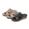 Sandalias Planas de Tacón de Cuña de Comercio Exterior, Pantuflas de Moda para Mujer Talla Grande, Nuevo Estilo Verano 2026, Sandalias Casuales de Playa con Punta Abierta