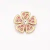 Flor de cinco pétalos con pedrería cosida a mano estilo pequeño fragancia botones de abrigo Ropa cortavientos chaqueta suéter tejido botones metálicos