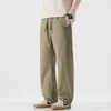 Ropa para Hombre Casa de Arce / Verano Nuevo Estilo Americano Pantalones Casuales para Exteriores para Hombre Pierna Recta Holgada Versátiles de Pierna Ancha Pantalones de Retazos para Hombre