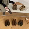 Elegantes mocasines sin cordones para mujer, novedad versátil de otoño 2026, zapatos de suela gruesa