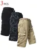 Pantalones Cortos Cargo Rectos de Verano para Hombre Cross-Border 2026, Elegantes Casuales Tácticos con Múltiples Bolsillos para Viajero, Venta al por Mayor