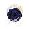 Set de 6 Piezas de Suministro Transfronterizo Europeo y Americano Novio y Novia Boda Hoja de Oro con Cuentas Muñequera y Ramillete Fabricante Venta al por Mayor Stock Disponible