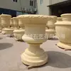 Vaso de Flores Artificial em Formato de Coluna Romana de Arenito, Vaso Decorativo Simples de Fibra de Vidro para Jardim, Vasca de Flores Falsa de Pedra Artificial para Hotel de Vila