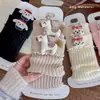 Zapatos Shang Mian Calentadores de Pierna de Algodón para Niños Otoño Invierno Engrosados Cálidos Lindos Dibujos Animados Muñeca 3D Niña Cubre Piernas para Bebé