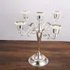 Candelabros Estilo Europeu de Cinco e Três Braços, Luxuoso Restaurante Ocidental Jantar Romântico à Luz de Velas, Decoração de Hotel, Adereços de Casamento, Suportes para Velas