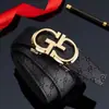 Cinturón de Piel Genuina para Hombre Hebilla Automática de Aleación Letra G Cinturón de Vaqueta Repujada Casual de Negocios en stock